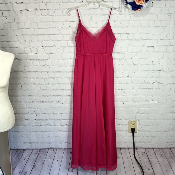 VTG Vanity Fair lace trim open front night gown - Picture 8 of 15